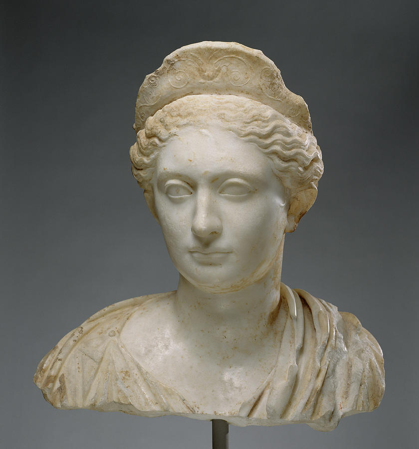 Bust Of A Woman Unknown Roman Empire About 130 Marble Drawing by Litz  Collection - Pixels