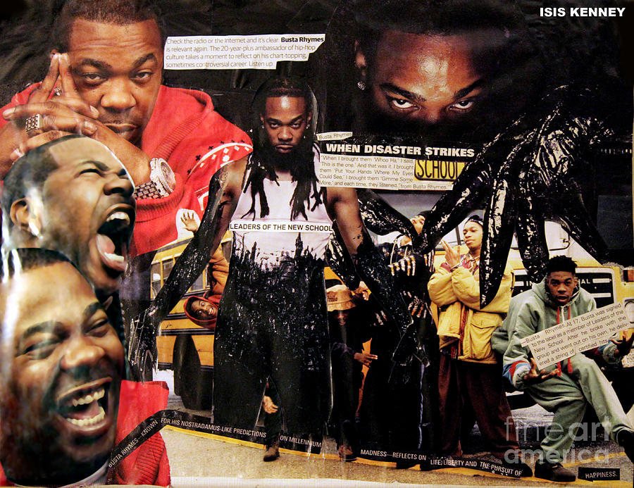 Busta Rhymes Mixed Media - Busta Rhymes Leader Of A New School by Isis Kenney