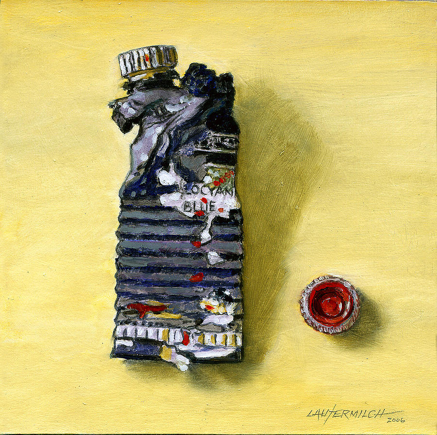 Paint Tube Painting - Busted Tube by John Lautermilch