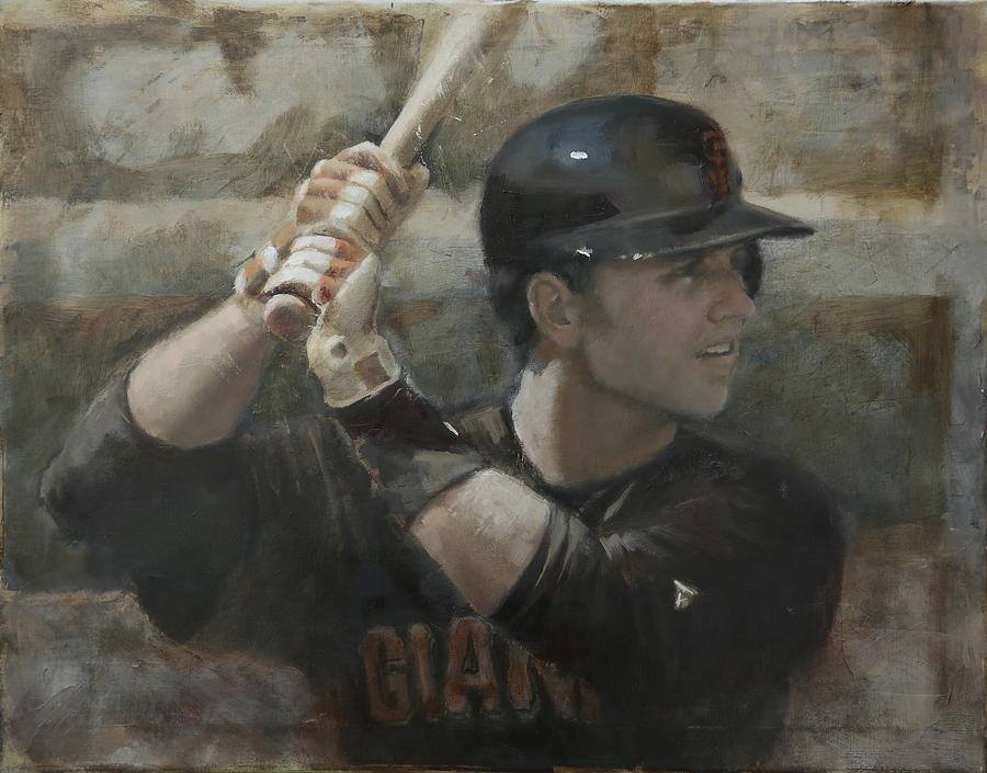 San Francisco Giants Painting - Buster Training by Darren Kerr