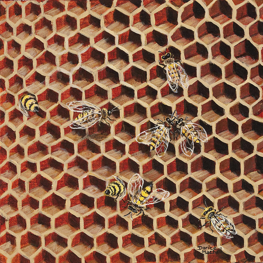 Busy Bee 3 Painting by Darice Machel McGuire