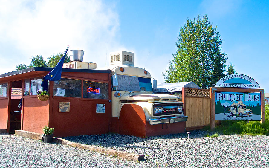 Busy Burger Bus In Old Town Kenaiak Photograph by Ruth Hager