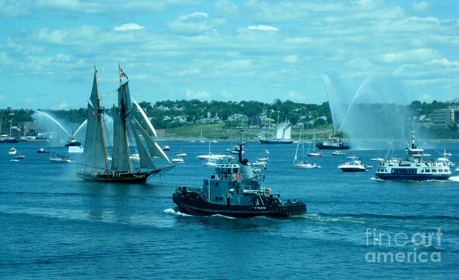 Boat Photograph - Busy Halifax Harbor During the Parade of Sails by John Malone