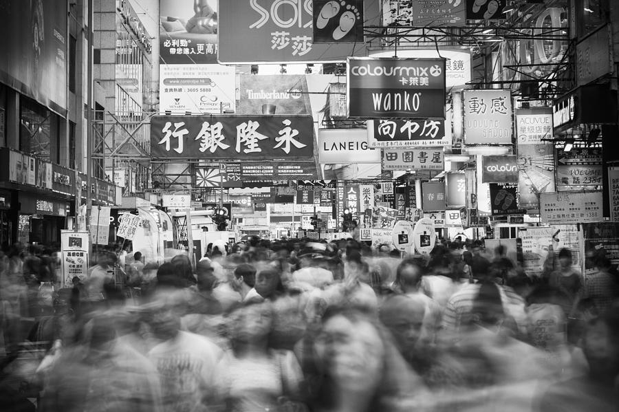 Rush Hour Movie Photograph - busy Hong Kong by Kam Chuen Dung