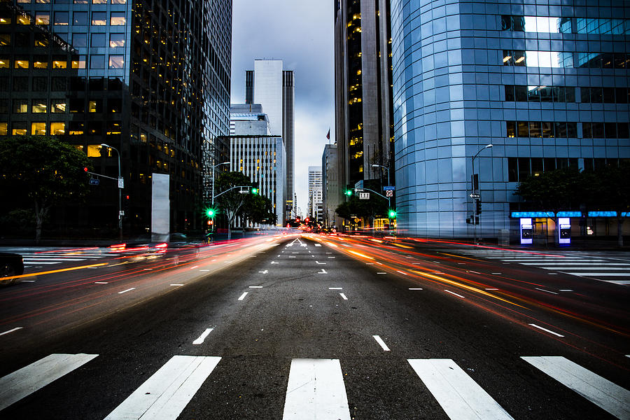 Busy Street in Los Angeles Photograph by Adamkaz