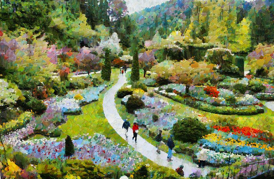 Butchart Gardens in Spring Photograph by Mick Flynn