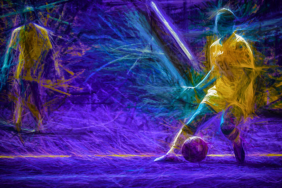 Butler University Soccer Athlete Caroline kowal Digitally Painted 2 Photograph by David Haskett II