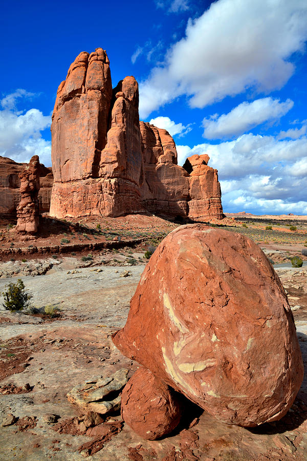 Butte and Boulders Photograph by Ray Mathis