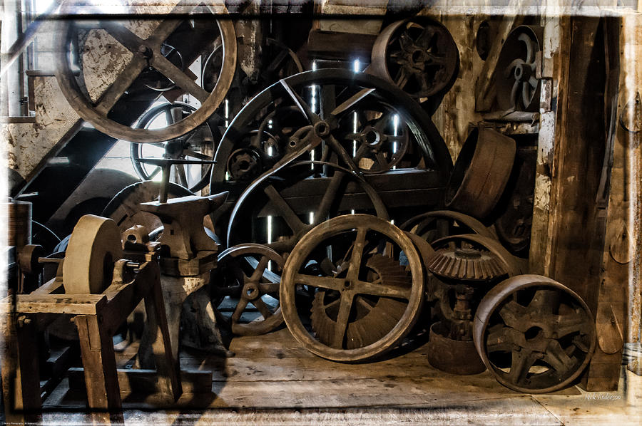 Special Effect Photograph - Butte Creek Mill Interior Scene by Mick Anderson