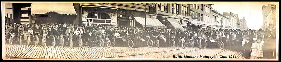 Butte Motorcycle Club 1914 Sepia Tone Photograph by Tom DiFrancesca