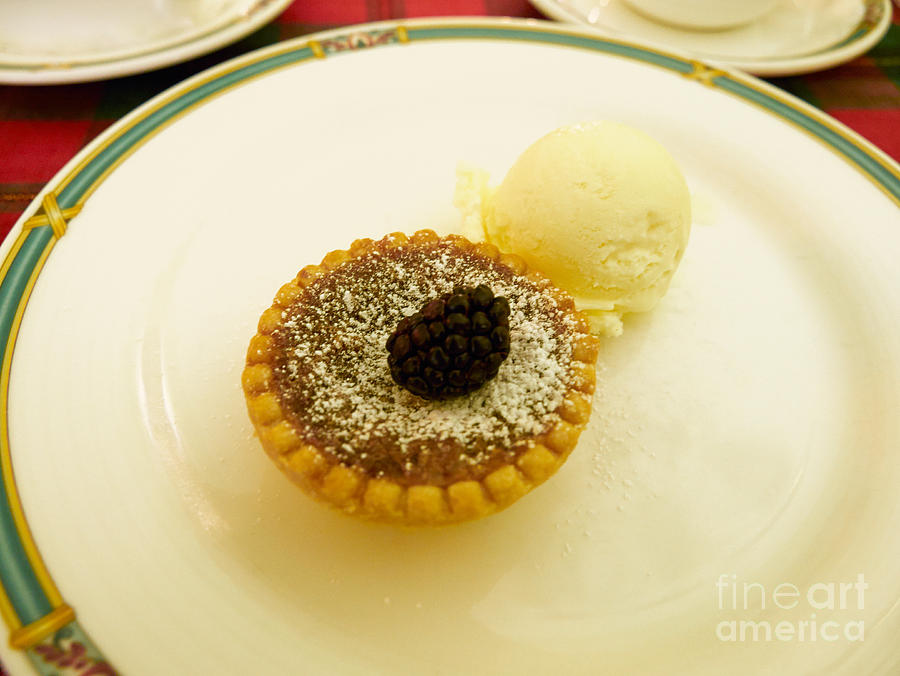 Butter Tart with Ice Cream Photograph by Louise Heusinkveld