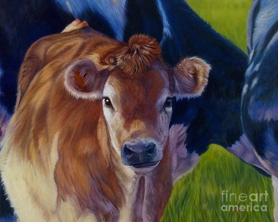 Farm Animals Painting - Buttercup by Susan Kathryn Peck