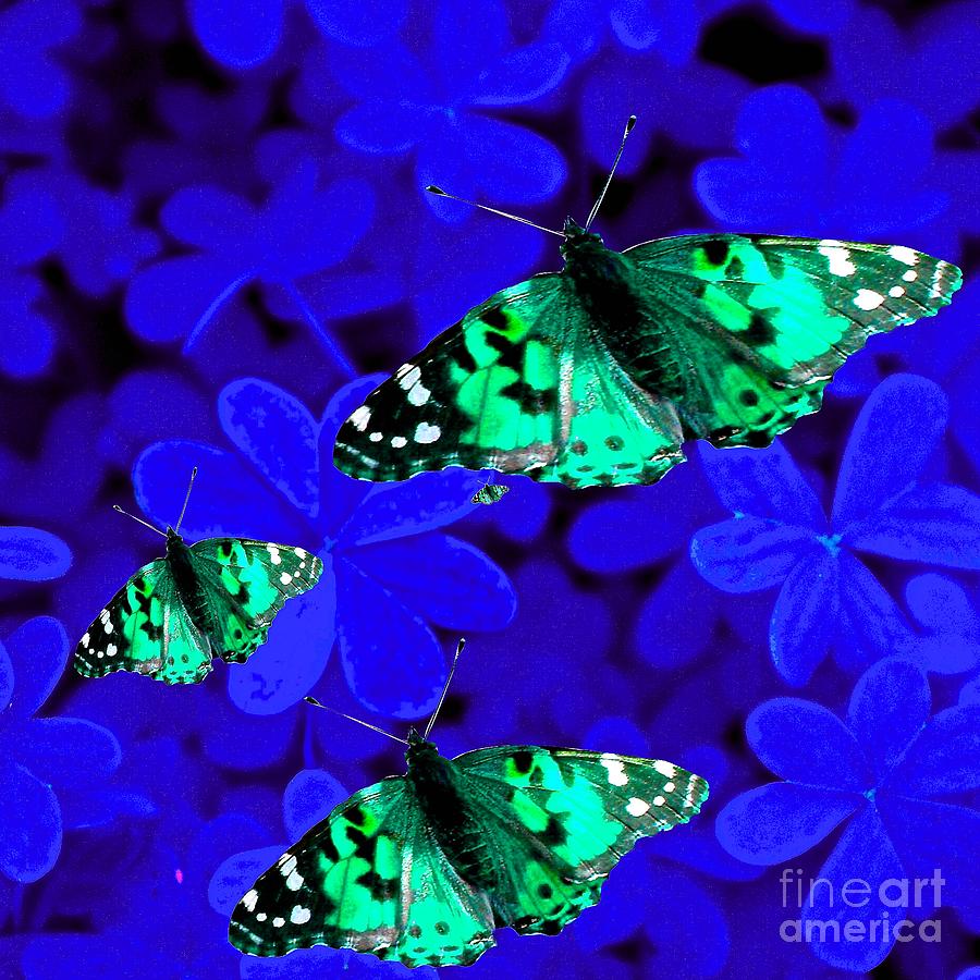 Butterflies are Free to Fly #2 Painting by Saundra Myles
