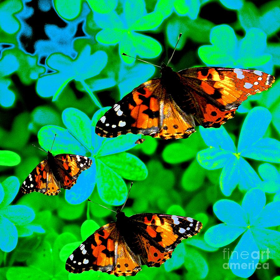 Butterflies are Free to Fly #3 Painting by Saundra Myles