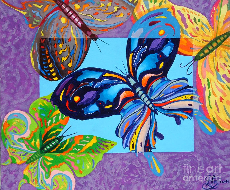 Butterflies are Free to Fly Painting by Jimerson Fine Art America