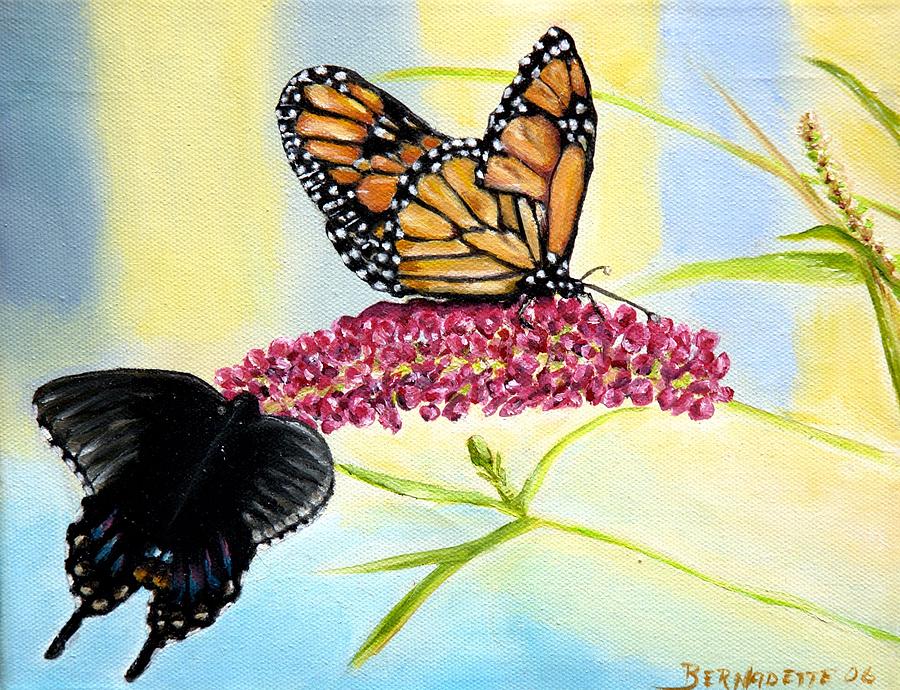 Butterflies Painting by Bernadette Krupa
