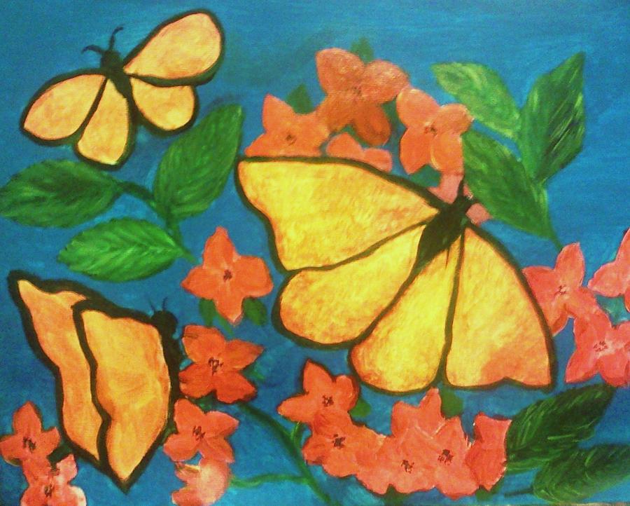 Butterflies Painting by Christy Saunders Church