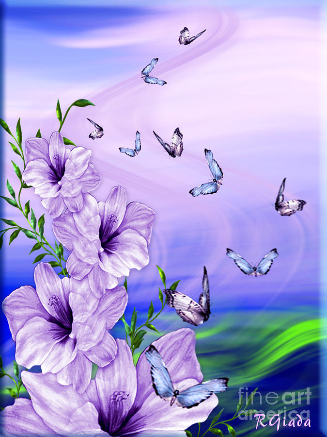 Butterflies in mission - fantasy artwork by Giada Rossi Digital Art by Giada Rossi