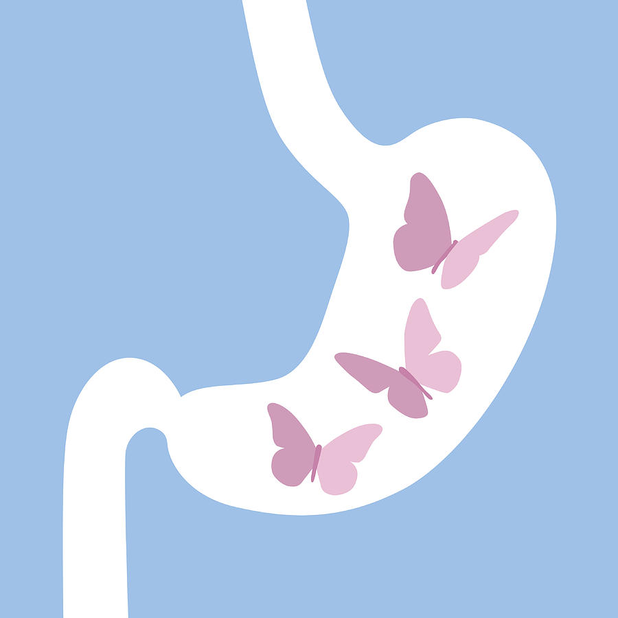 Butterflies In Stomach Icon Drawing by RobinOlimb