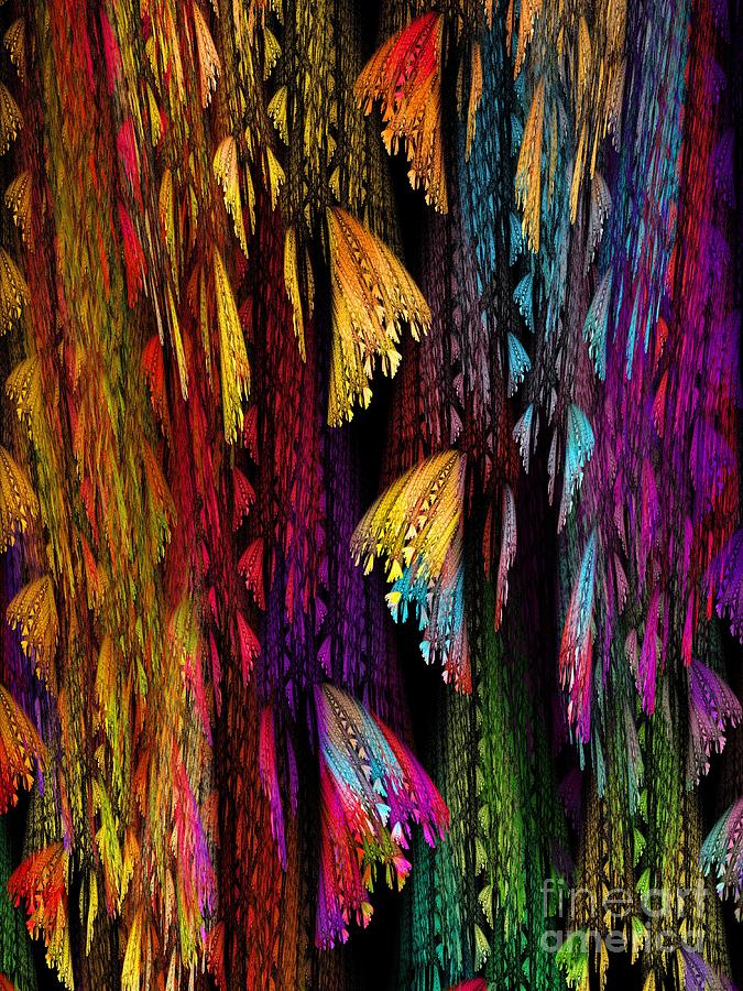 Butterflies on the Curtain Digital Art by Klara Acel