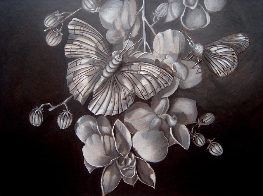 Butterfly Painting - Butterfly - Dead Layer by Madhubala Alla
