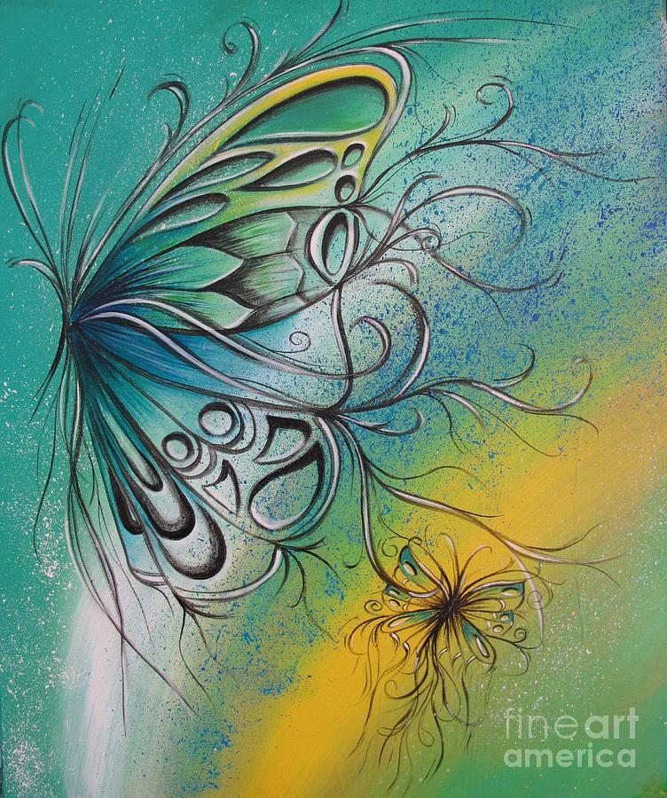 Butterfly 5 Painting by Reina Cottier