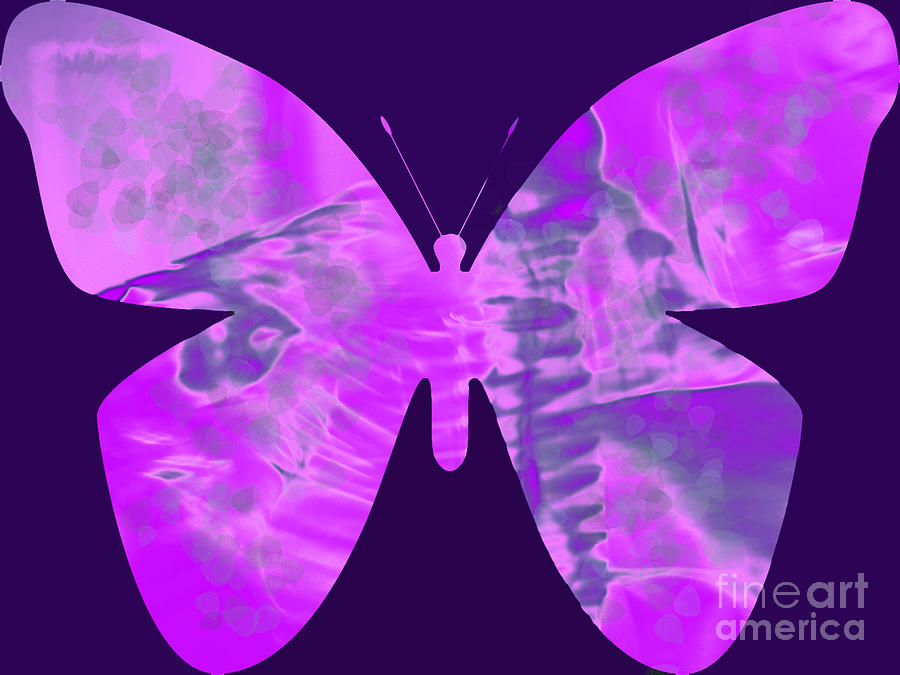Butterfly Digital Art - Butterfly Abstract by Minding My  Visions by Adri and Ray