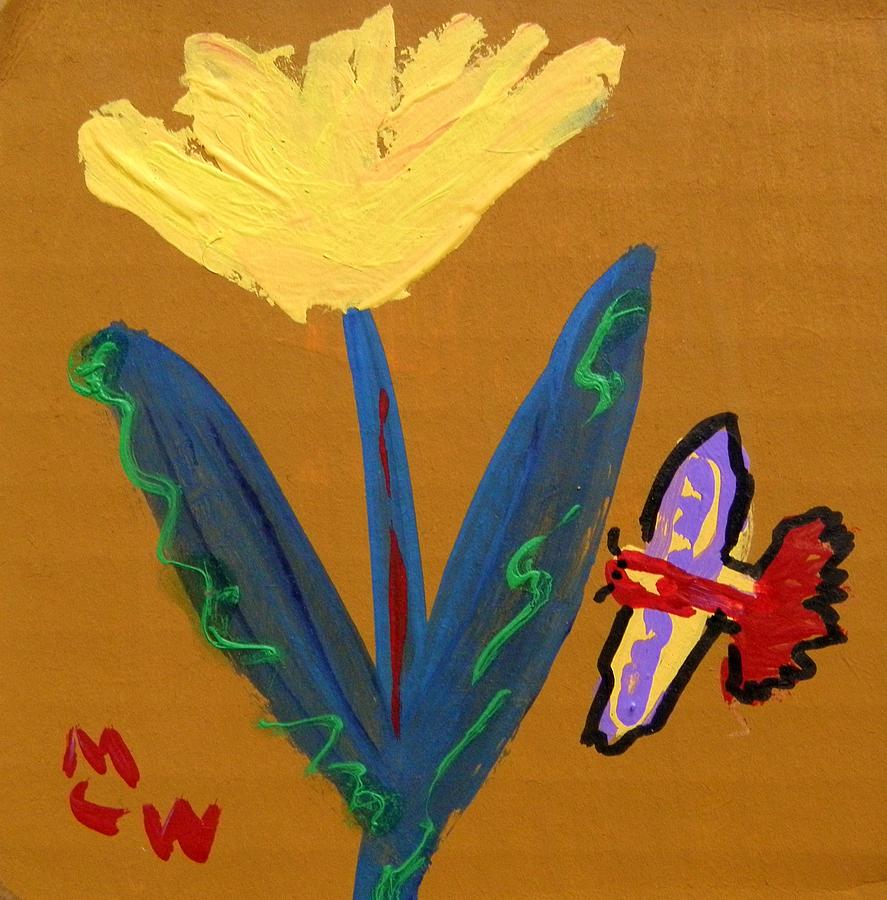 Butterfly and Friend Painting by Mary Carol Williams