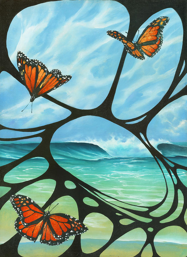 Butterfly Beach Painting by Harry Holiday