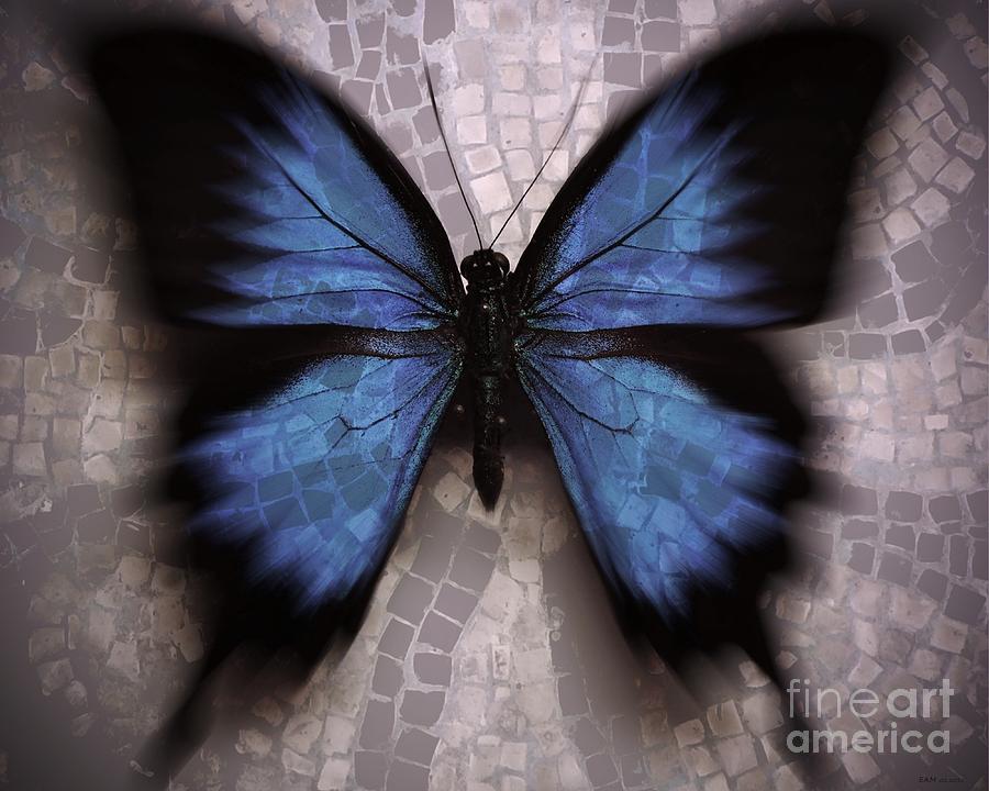 Butterfly Becomes the Mosaic  Digital Art by Elizabeth McTaggart