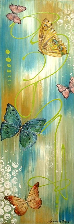 Butterfly Bliss 2 Painting by Jean Plout
