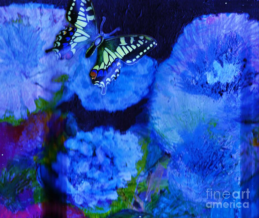Butterfly Painting - Butterfly Blues by Anne-Elizabeth Whiteway