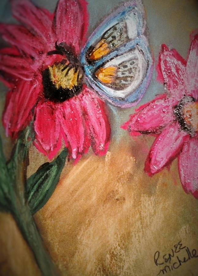 Butterfly Breakfast Pastel by Renee Michelle Wenker