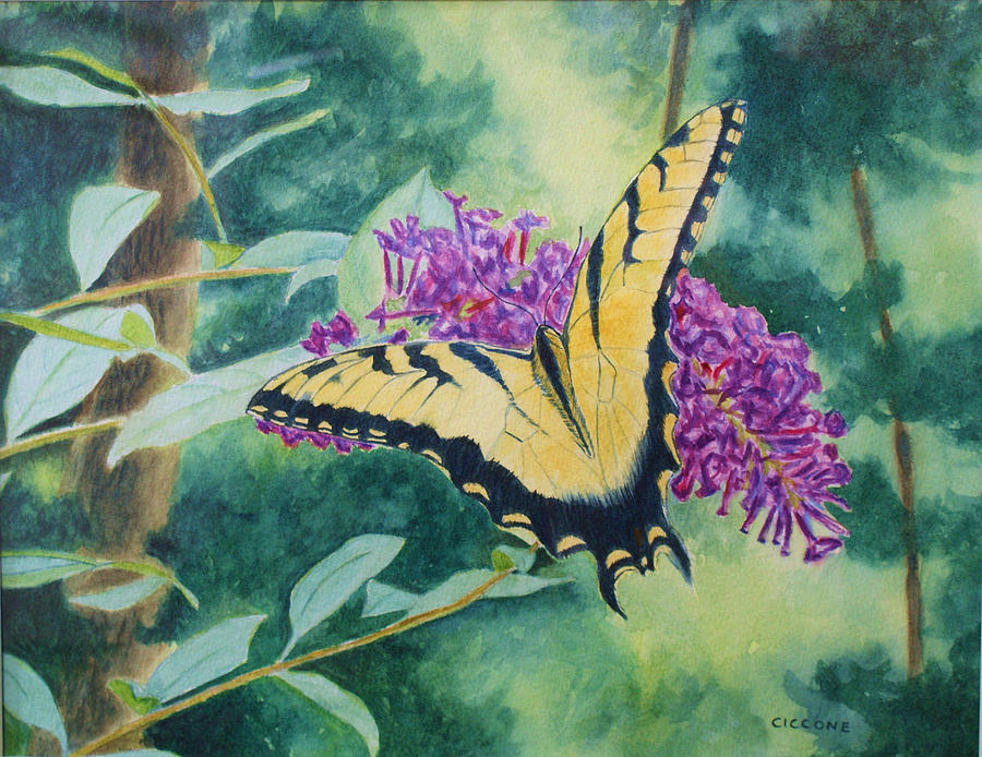 Butterfly Bush Painting by Jill Ciccone Pike