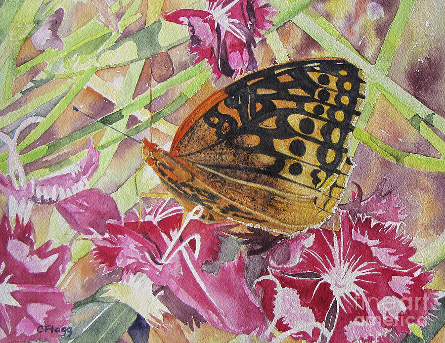 Butterfly Painting by Carol Flagg