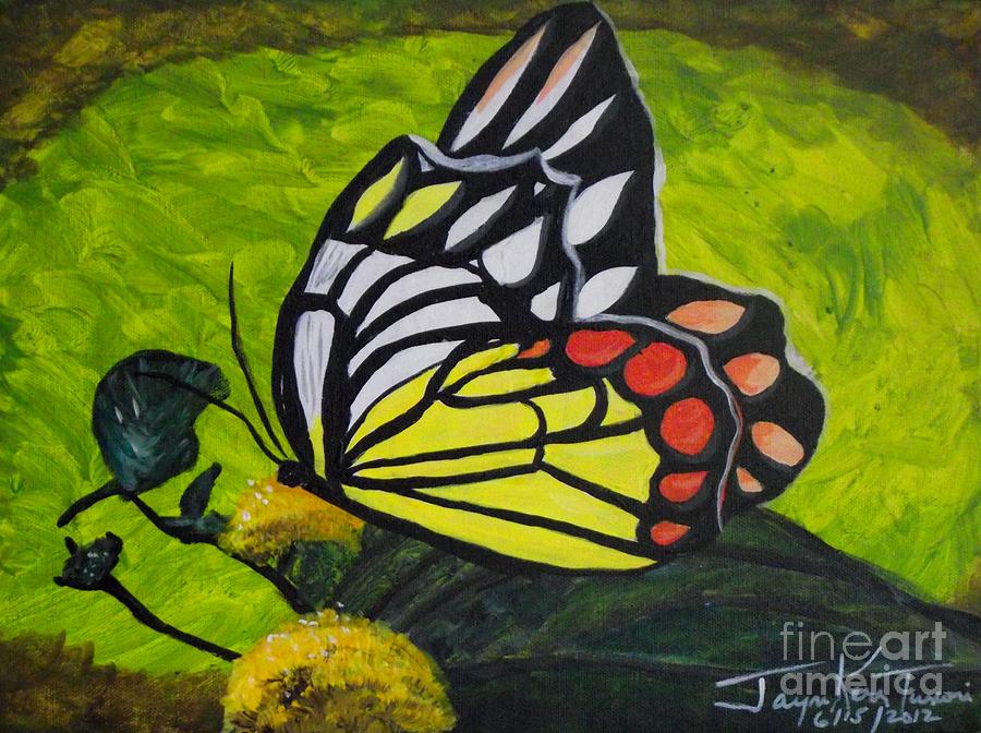 Butterfly Cove Painting by Jayne Kerr 
