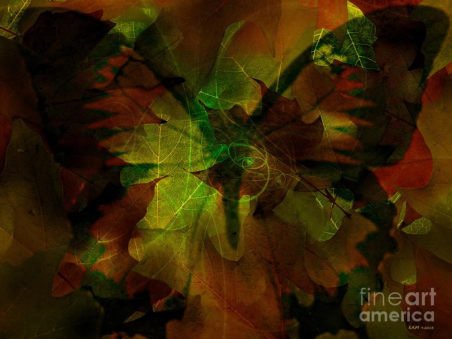 Abstract Digital Art - Butterfly Dreams Of Autumn by Elizabeth McTaggart