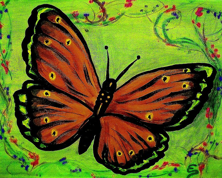 Butterfly Painting by Edward Pebworth