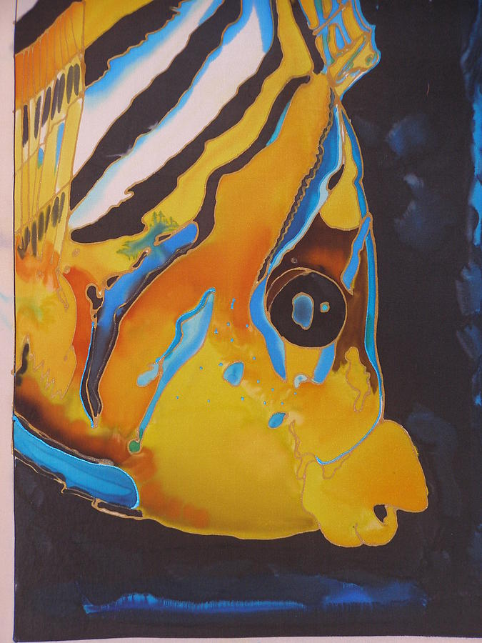Butterfly fish head Painting by Nandy King