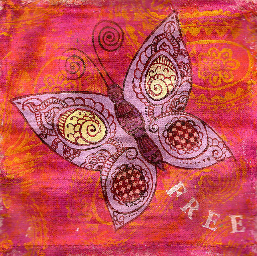 Butterfly Free Painting by Jennifer Mazzucco