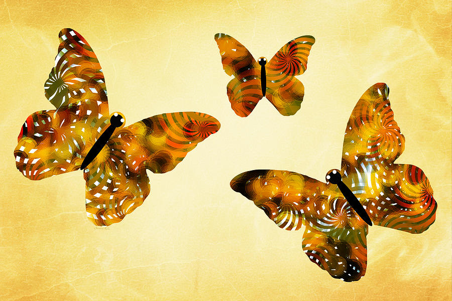 Butterfly Kisses Mixed Media by Christina Rollo