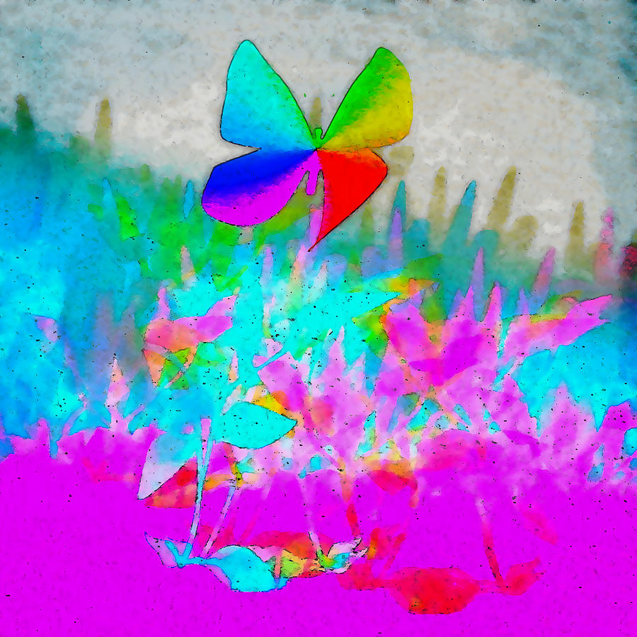 Butterfly Digital Art - Butterfly Landing by Frank Bright