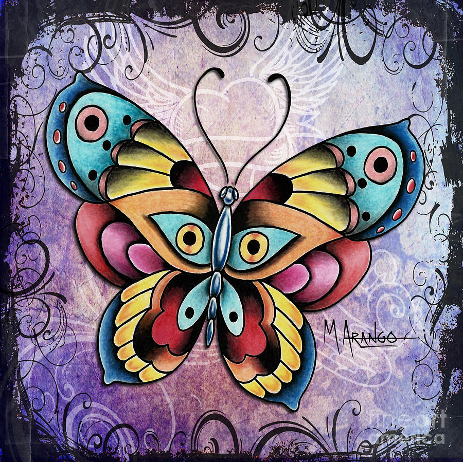 Butterfly Mixed Media by Maria Arango