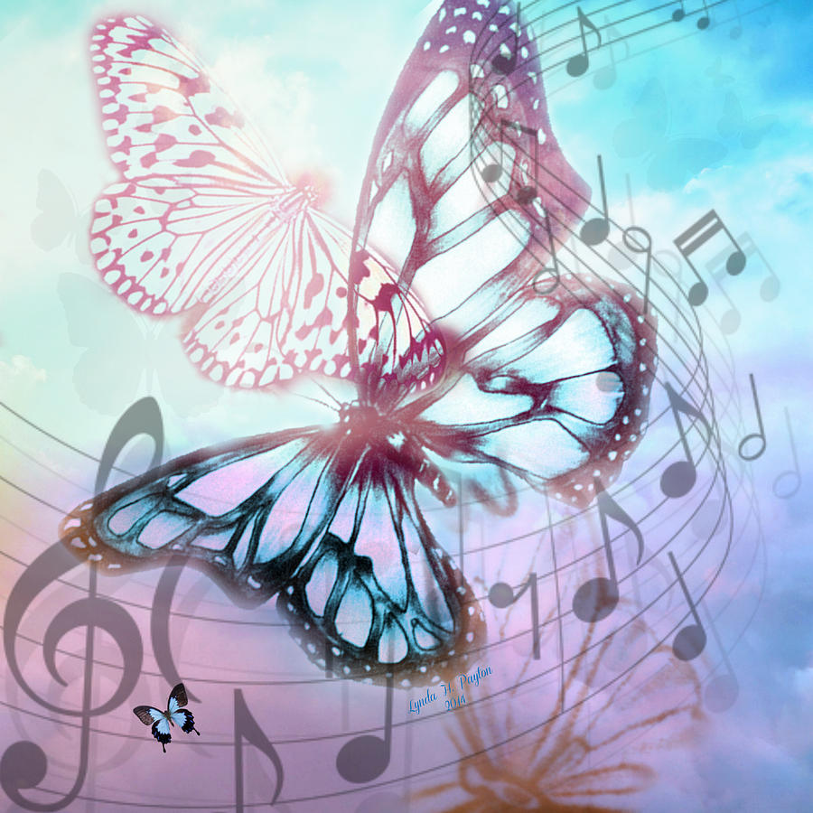Butterfly Notes Digital Art by Lynda Payton
