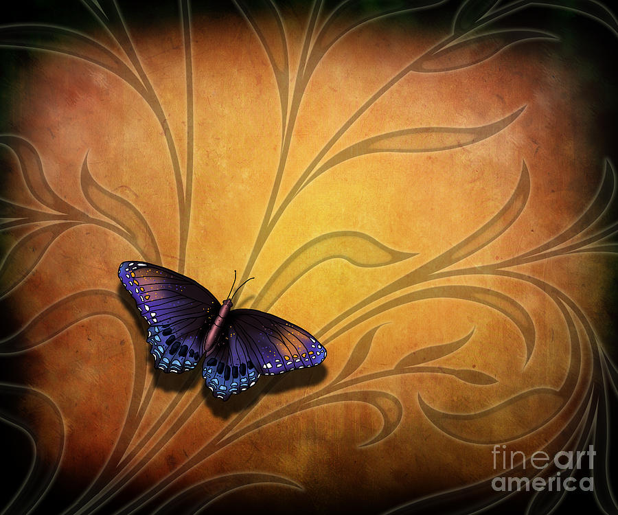 Butterfly Pause V2 Digital Art by Peter Awax - Fine Art America