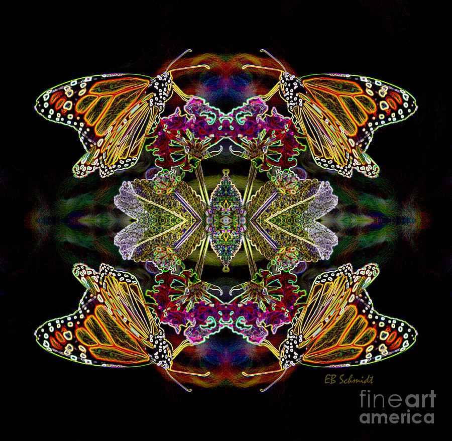 Butterfly Reflections 02 - Monarch Digital Art by E B Schmidt