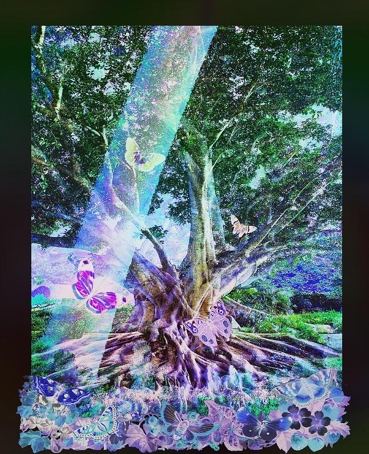 Butterfly Tree Digital Art by Amelia Carrie