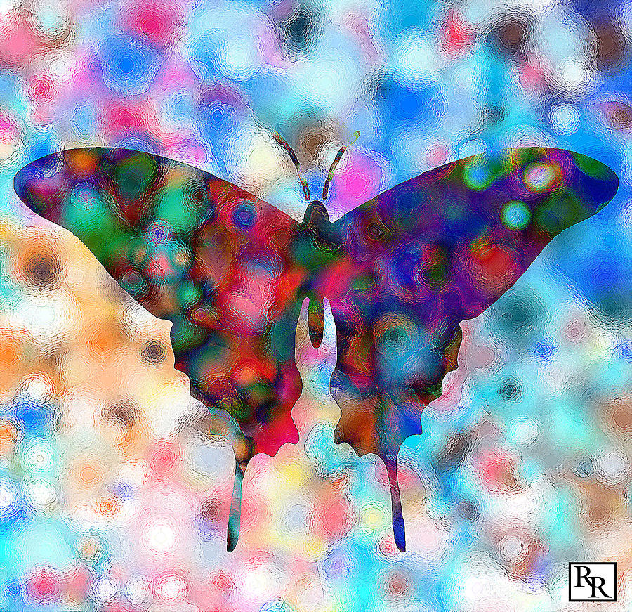 Butterfly Painting - Butterfly WaterColor Print by RR by Robert R Splashy Art Abstract Paintings