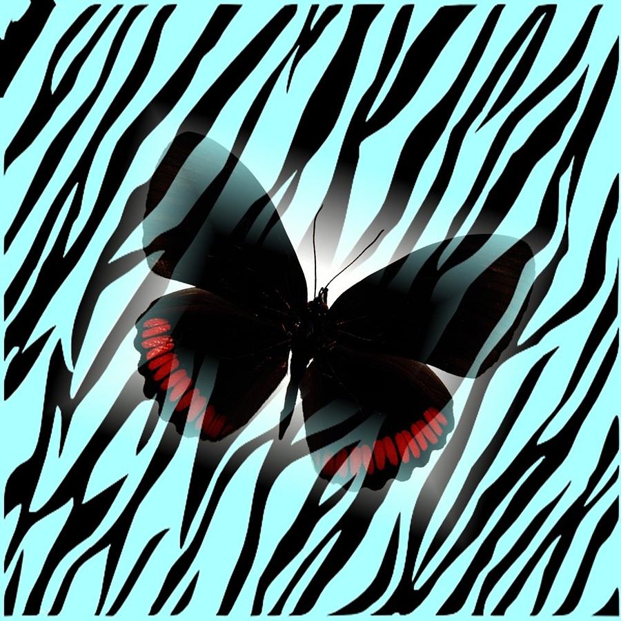 Butterfly Zebra Digital Art by Florene Welebny