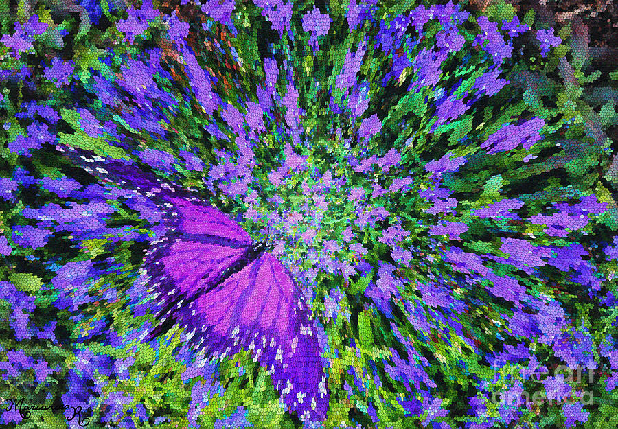 Abstract Digital Art - Butterfly.1 by Mariarosa Rockefeller